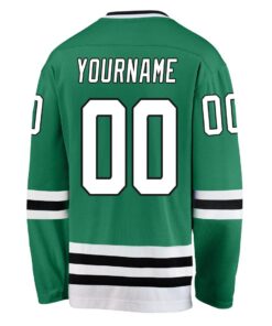 Custom Kelly Green White-Black Hockey Jersey Suit for daily life, Fabric: 95% polyester and 5% spandex, Regular fit, Stitch Color: automatically matched based on patterns