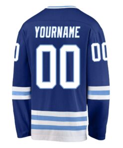Custom Royal White-Light Blue Hockey Jersey Suit for daily life, Fabric: 95% polyester and 5% spandex, Regular fit, Stitch Color: automatically matched based on patterns